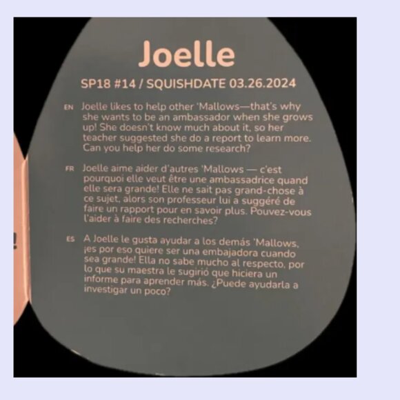 Squishmallows 18" Large Plush Joelle Sleepamallows - Brand New - Picture 7 of 9